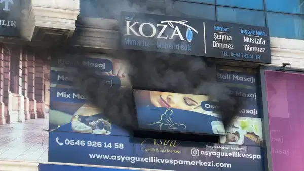 Tokat’ta iş merkezinde korkutan yangın: Ekipler müdahale etti
